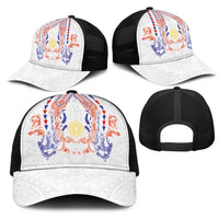 Philippines Barong Style Mesh Trucker Cap Polynesian Kakau Art Tattoos with Tribal Filipino Sun LT03 - Polynesian Pride