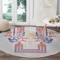 Philippines Barong Style Round Carpet Polynesian Kakau Art Tattoos with Tribal Filipino Sun LT03 - Polynesian Pride