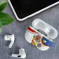 Philippines MassKara Festival AirPods Case Smile Masks with Hawaiian Art Pattern and Tropical Plants LT03 - Polynesian Pride