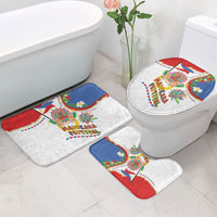 Philippines MassKara Festival Bathroom Set Smile Masks with Hawaiian Art Pattern and Tropical Plants LT03 - Polynesian Pride