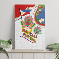 Philippines MassKara Festival Canvas Wall Art Smile Masks with Hawaiian Art Pattern and Tropical Plants LT03 - Polynesian Pride
