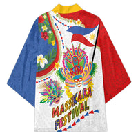 Philippines MassKara Festival Kimono Smile Masks with Hawaiian Art Pattern and Tropical Plants LT03 - Polynesian Pride