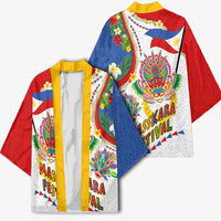 Philippines MassKara Festival Kimono Smile Masks with Hawaiian Art Pattern and Tropical Plants LT03 - Polynesian Pride