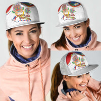 Philippines MassKara Festival Mesh Trucker Cap Smile Masks with Hawaiian Art Pattern and Tropical Plants LT03 - Polynesian Pride