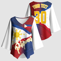 Philippines Basketball Custom Kimono Sleeve Blouse Pilipinas Tribal Pattern LT03 - Polynesian Pride