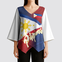 Philippines Basketball Custom Kimono Sleeve Blouse Pilipinas Tribal Pattern LT03 - Polynesian Pride