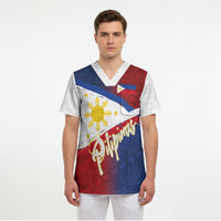 Philippines Basketball Custom Scrub Top Pilipinas Tribal Pattern LT03 - Polynesian Pride