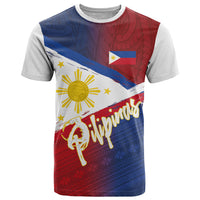 Philippines Basketball Custom T Shirt Pilipinas Tribal Pattern LT03 Multicolor - Polynesian Pride