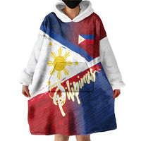 Philippines Basketball Custom Wearable Blanket Hoodie Pilipinas Tribal Pattern LT03 - Polynesian Pride