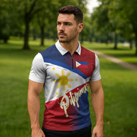 Philippines Basketball Custom Zipper Polo Shirt Pilipinas Tribal Pattern LT03 - Polynesian Pride