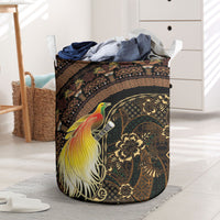 Papua New Guinea and Indonesia Batik Laundry Basket Bird of Paradise with Tribal Batik Patterns LT03 Multicolor - Polynesian Pride