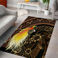 Papua New Guinea and Indonesia Batik Area Rug Bird of Paradise with Tribal Batik Patterns LT03 - Polynesian Pride