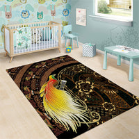 Papua New Guinea and Indonesia Batik Area Rug Bird of Paradise with Tribal Batik Patterns LT03 - Polynesian Pride