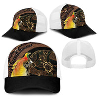 Papua New Guinea and Indonesia Batik Baseball Net Cap Bird of Paradise with Tribal Batik Patterns LT03 - Polynesian Pride