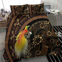 Papua New Guinea and Indonesia Batik Bedding Set Bird of Paradise with Tribal Batik Patterns LT03 - Polynesian Pride