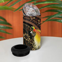 Papua New Guinea and Indonesia Batik 4 in 1 Can Cooler Tumbler Bird of Paradise with Tribal Batik Patterns LT03 - Polynesian Pride