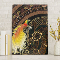Papua New Guinea and Indonesia Batik Canvas Wall Art Bird of Paradise with Tribal Batik Patterns LT03 Without Frame Multicolor - Polynesian Pride