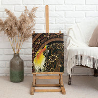 Papua New Guinea and Indonesia Batik Canvas Wall Art Bird of Paradise with Tribal Batik Patterns LT03 - Polynesian Pride