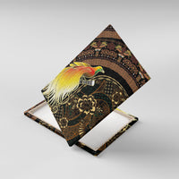 Papua New Guinea and Indonesia Batik Canvas Wall Art Bird of Paradise with Tribal Batik Patterns LT03 With Frame Multicolor - Polynesian Pride