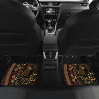 Papua New Guinea and Indonesia Batik Car Mats Bird of Paradise with Tribal Batik Patterns LT03 Set 2pcs - Back Multicolor - Polynesian Pride