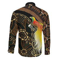 Papua New Guinea and Indonesia Batik Family Matching Long Sleeve Bodycon Dress and Hawaiian Shirt Bird of Paradise with Tribal Batik Patterns LT03 Son's Shirt Multicolor - Polynesian Pride