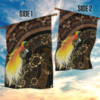 Papua New Guinea and Indonesia Batik Garden Flag Bird of Paradise with Tribal Batik Patterns LT03 - Polynesian Pride