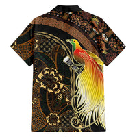 Papua New Guinea and Indonesia Batik Hawaiian Shirt Bird of Paradise with Tribal Batik Patterns LT03 - Polynesian Pride