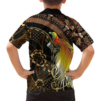 Papua New Guinea and Indonesia Batik Hawaiian Shirt Bird of Paradise with Tribal Batik Patterns LT03 - Polynesian Pride