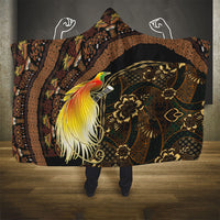 Papua New Guinea and Indonesia Batik Hooded Blanket Bird of Paradise with Tribal Batik Patterns LT03 - Polynesian Pride