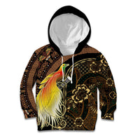 Papua New Guinea and Indonesia Batik Kid Hoodie Bird of Paradise with Tribal Batik Patterns LT03 Hoodie Multicolor - Polynesian Pride