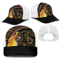 Papua New Guinea and Indonesia Batik Mesh Trucker Cap Bird of Paradise with Tribal Batik Patterns LT03 - Polynesian Pride