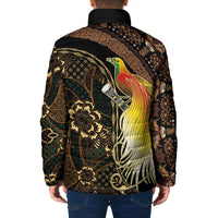 Papua New Guinea and Indonesia Batik Padded Jacket Bird of Paradise with Tribal Batik Patterns LT03 - Polynesian Pride