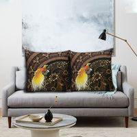Papua New Guinea and Indonesia Batik Pillow Cover Bird of Paradise with Tribal Batik Patterns LT03 - Polynesian Pride