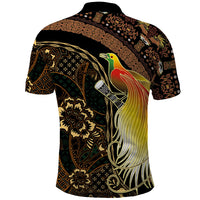 Papua New Guinea and Indonesia Batik Polo Shirt Bird of Paradise with Tribal Batik Patterns LT03 - Polynesian Pride
