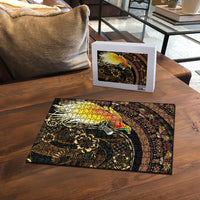 Papua New Guinea and Indonesia Batik Puzzle Bird of Paradise with Tribal Batik Patterns LT03 - Polynesian Pride