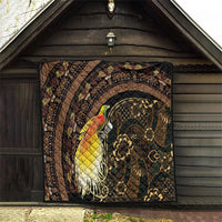 Papua New Guinea and Indonesia Batik Quilt Bird of Paradise with Tribal Batik Patterns LT03 - Polynesian Pride