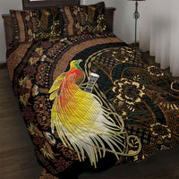 Papua New Guinea and Indonesia Batik Quilt Bed Set Bird of Paradise with Tribal Batik Patterns LT03 Multicolor - Polynesian Pride