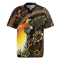 Papua New Guinea and Indonesia Batik Rugby Jersey Bird of Paradise with Tribal Batik Patterns LT03 Multicolor - Polynesian Pride