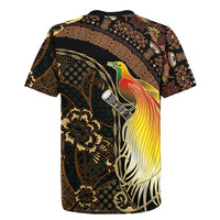 Papua New Guinea and Indonesia Batik Rugby Jersey Bird of Paradise with Tribal Batik Patterns LT03 - Polynesian Pride