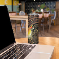 Papua New Guinea and Indonesia Batik Skinny Tumbler Bird of Paradise with Tribal Batik Patterns LT03 - Polynesian Pride