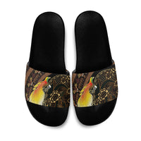 Papua New Guinea and Indonesia Batik Slide Sandals Bird of Paradise with Tribal Batik Patterns LT03 Multicolor - Polynesian Pride
