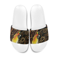 Papua New Guinea and Indonesia Batik Slide Sandals Bird of Paradise with Tribal Batik Patterns LT03 Multicolor - Polynesian Pride