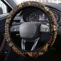 Papua New Guinea and Indonesia Batik Steering Wheel Cover Bird of Paradise with Tribal Batik Patterns LT03 - Polynesian Pride