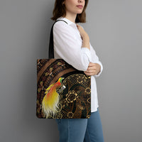 Papua New Guinea and Indonesia Batik Tote Bag Bird of Paradise with Tribal Batik Patterns LT03 - Polynesian Pride