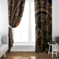 Papua New Guinea and Indonesia Batik Window Curtain Bird of Paradise with Tribal Batik Patterns LT03 - Polynesian Pride