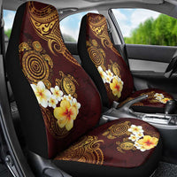 Polynesian Turtle Car Seat Cover Plumeria Hibiscus Pattern Oxblood LT03 - Polynesian Pride
