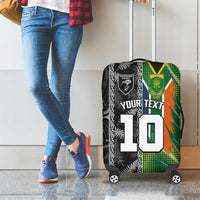 Custom Aotearoa South Africa Rugby Freedom Cup Luggage Cover Maori Silver Fern Art and Sporty Flag SA - Polynesian Pride