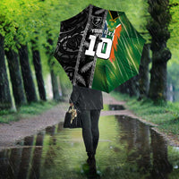 Custom Aotearoa South Africa Rugby Freedom Cup Umbrella Maori Silver Fern Art and Sporty Flag SA - Polynesian Pride