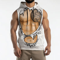 Samoan Tatau Sleeveless Hoodie Tattoo Reveal Effect