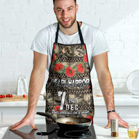 Pearl Harbor Remembrance Day Apron Memories of December 7 with Red Poppy Lei - Polynesian Pride